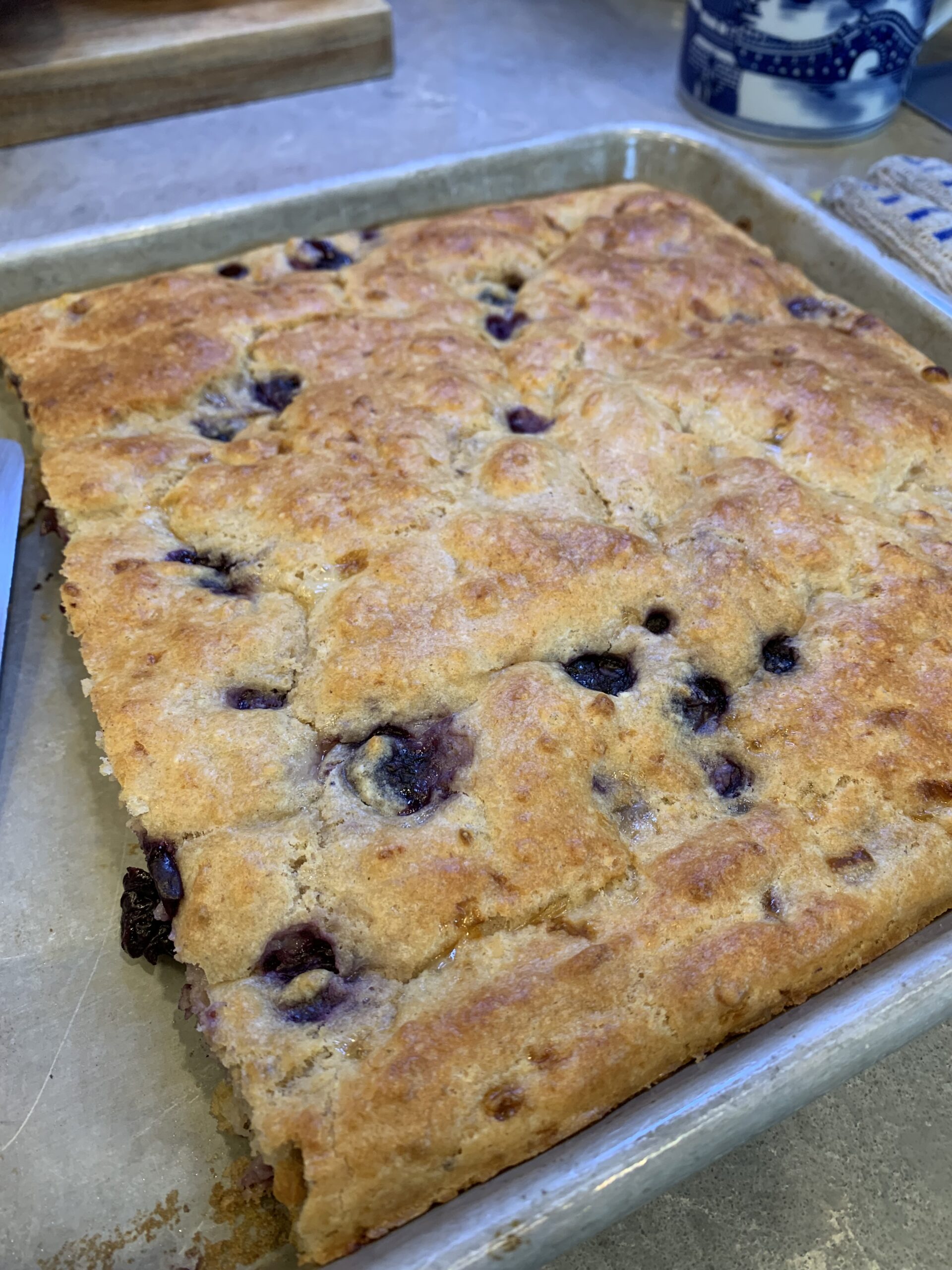 Sourdough
Blueberry Sheet Pan Pancakes with Cottage Cheese