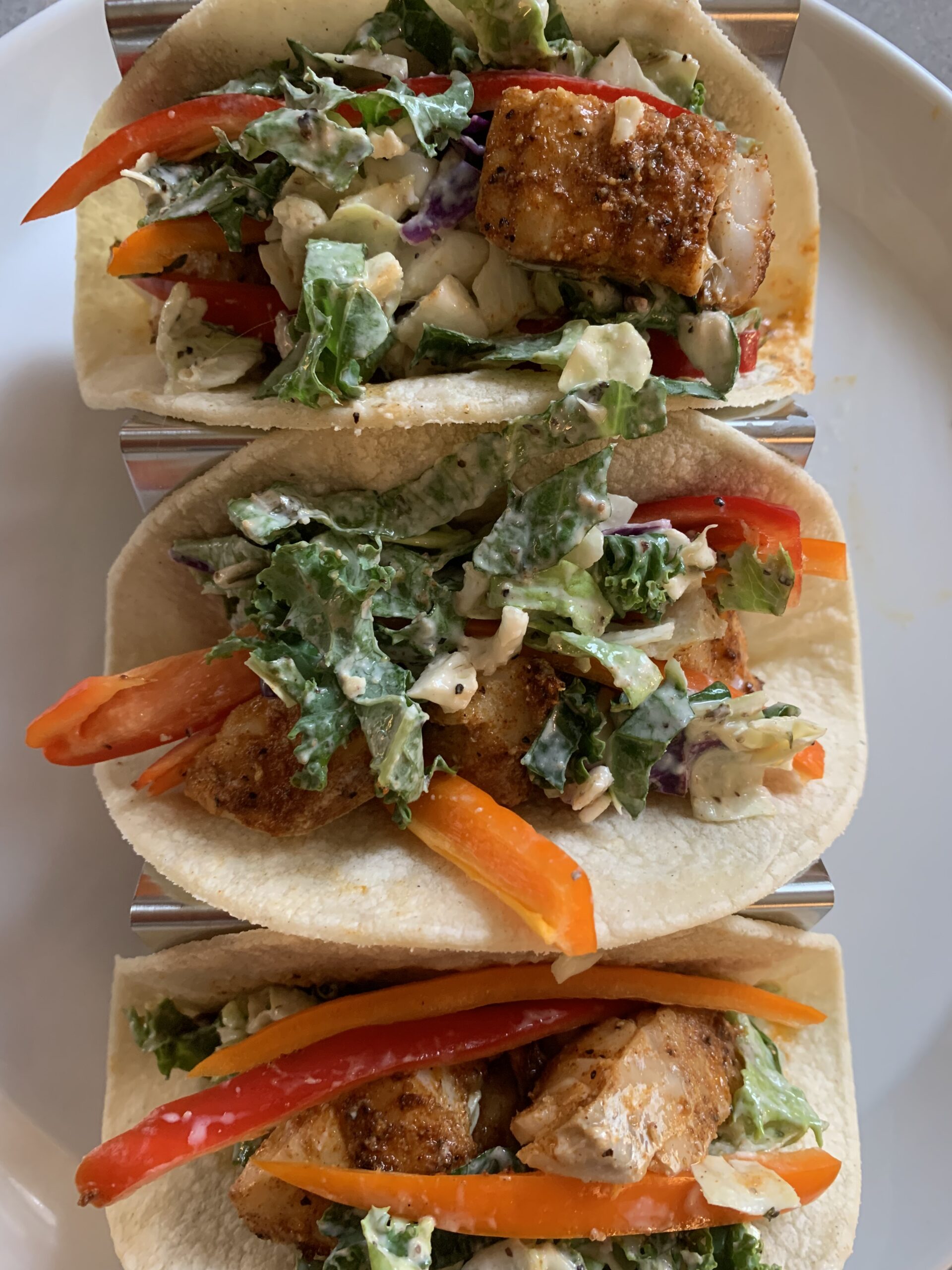Easy Fish Tacos with Lime Slaw